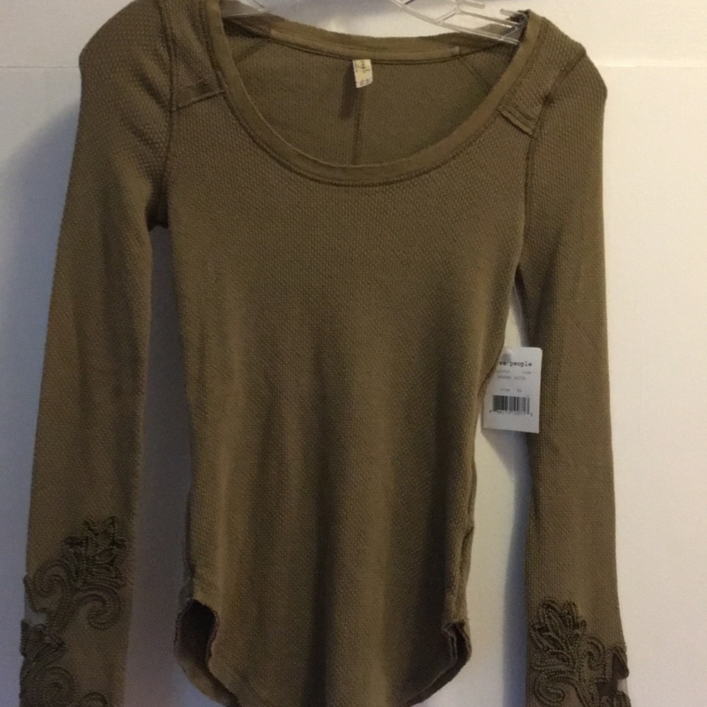 Free people olive thermal XS